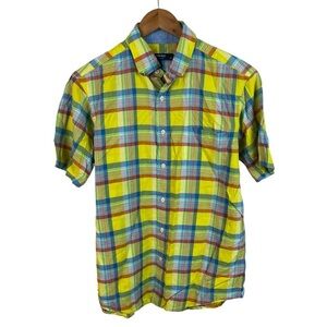BF1240 Men’s Daniel CREMIEUX Classic Plaid Short Sleeve Button Down Shirt M